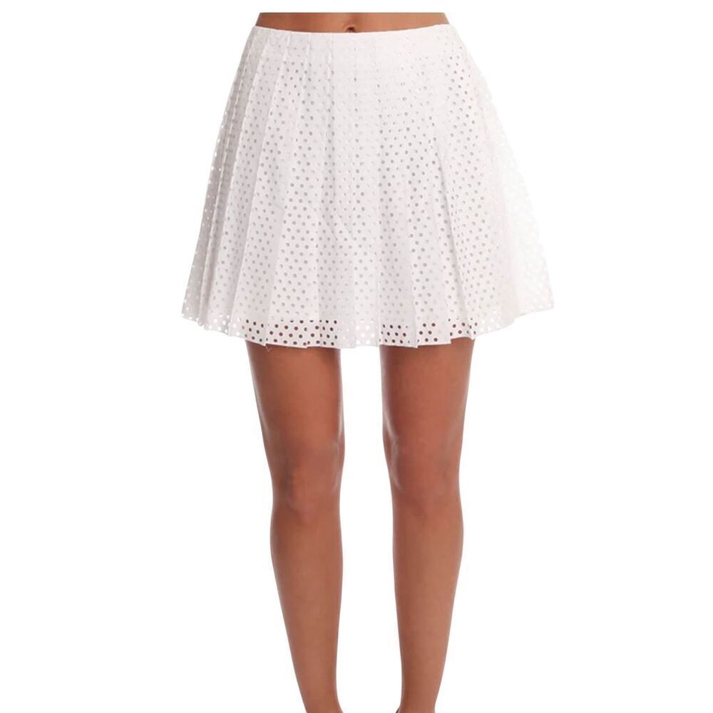 MCQ ALEXANDER MCQUEEN PLEAT SKIRT in White NWT Size 38/2-4